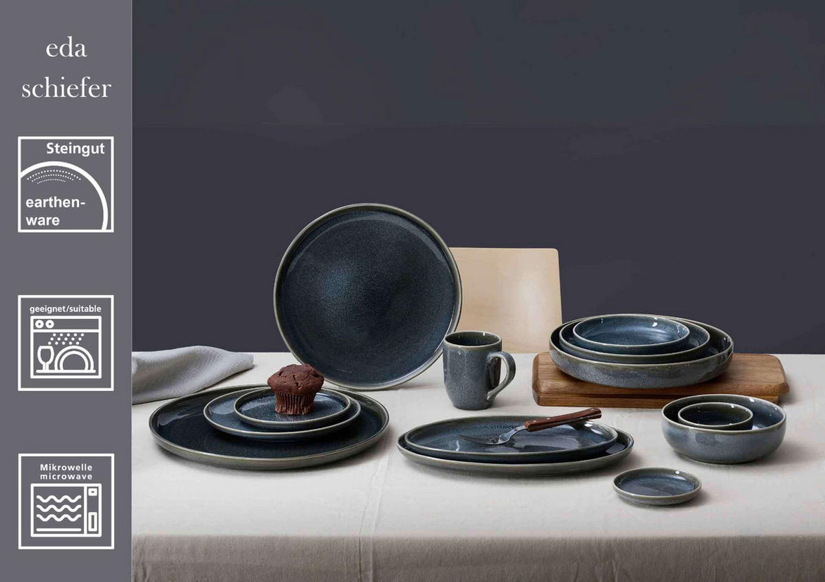 SERVIERPLATTENSET Eda grau 2er Set - Grau, Keramik (1/1/1cm) - Ritzenhoff Breker