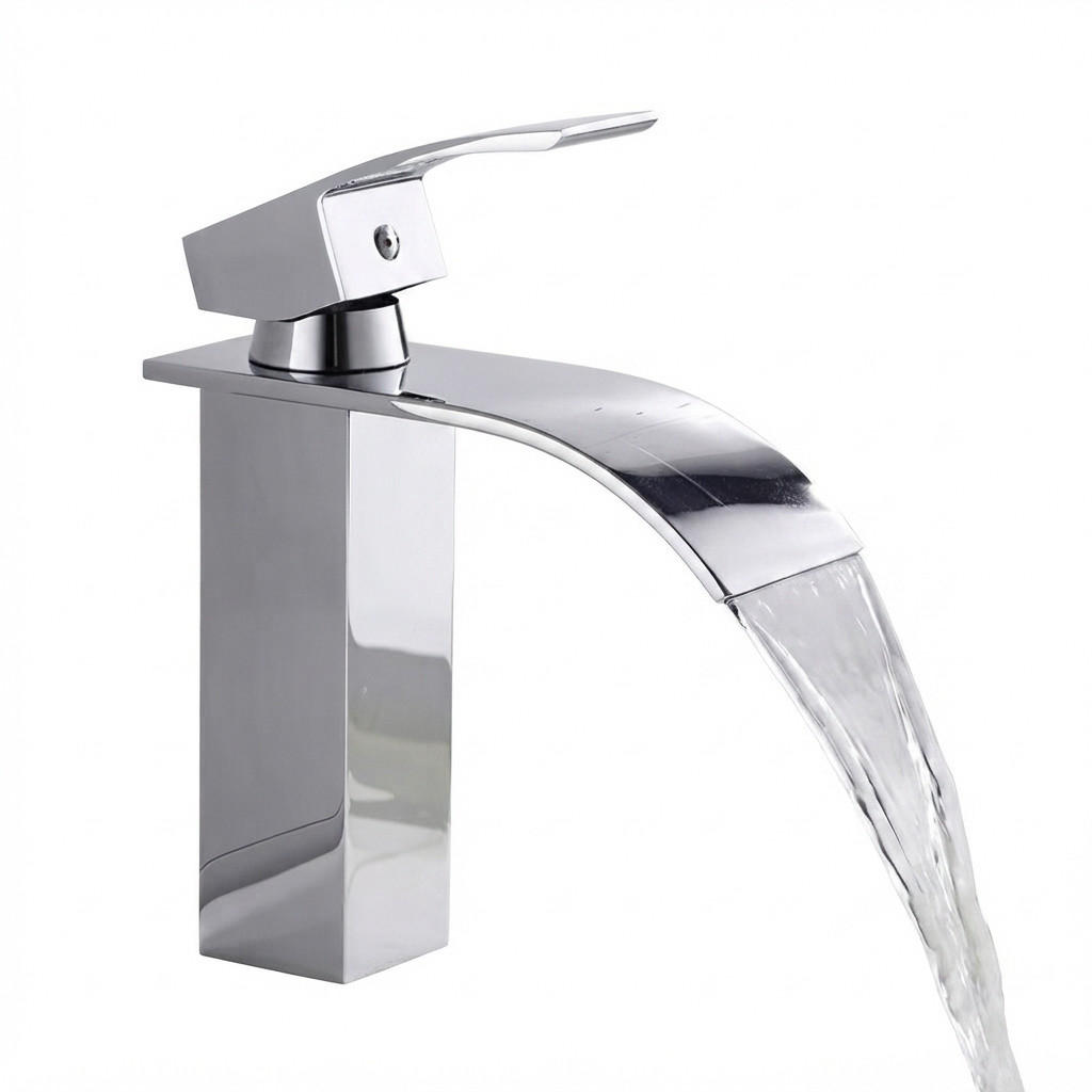 BADEZIMMERARMATUR, 20,5 x 17 cm, silber - Silberfarben, Metall (26.5/7.3/21cm) - Vallsero