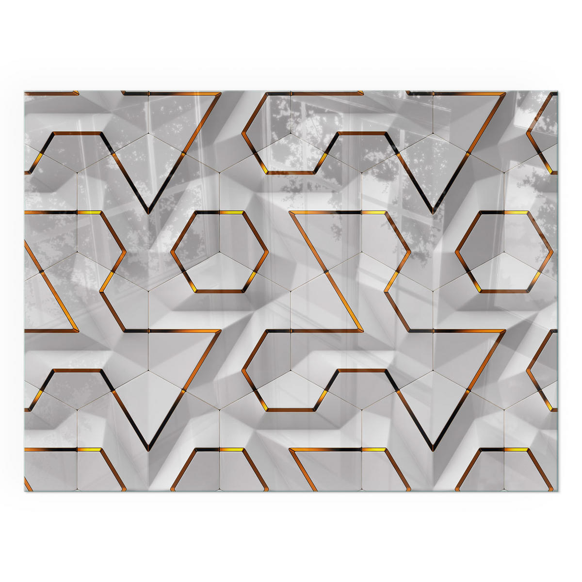 GLASPLATTE für Kamin 80x60 cm - Weiß, Glas (80/60/0.4cm) - TULUP