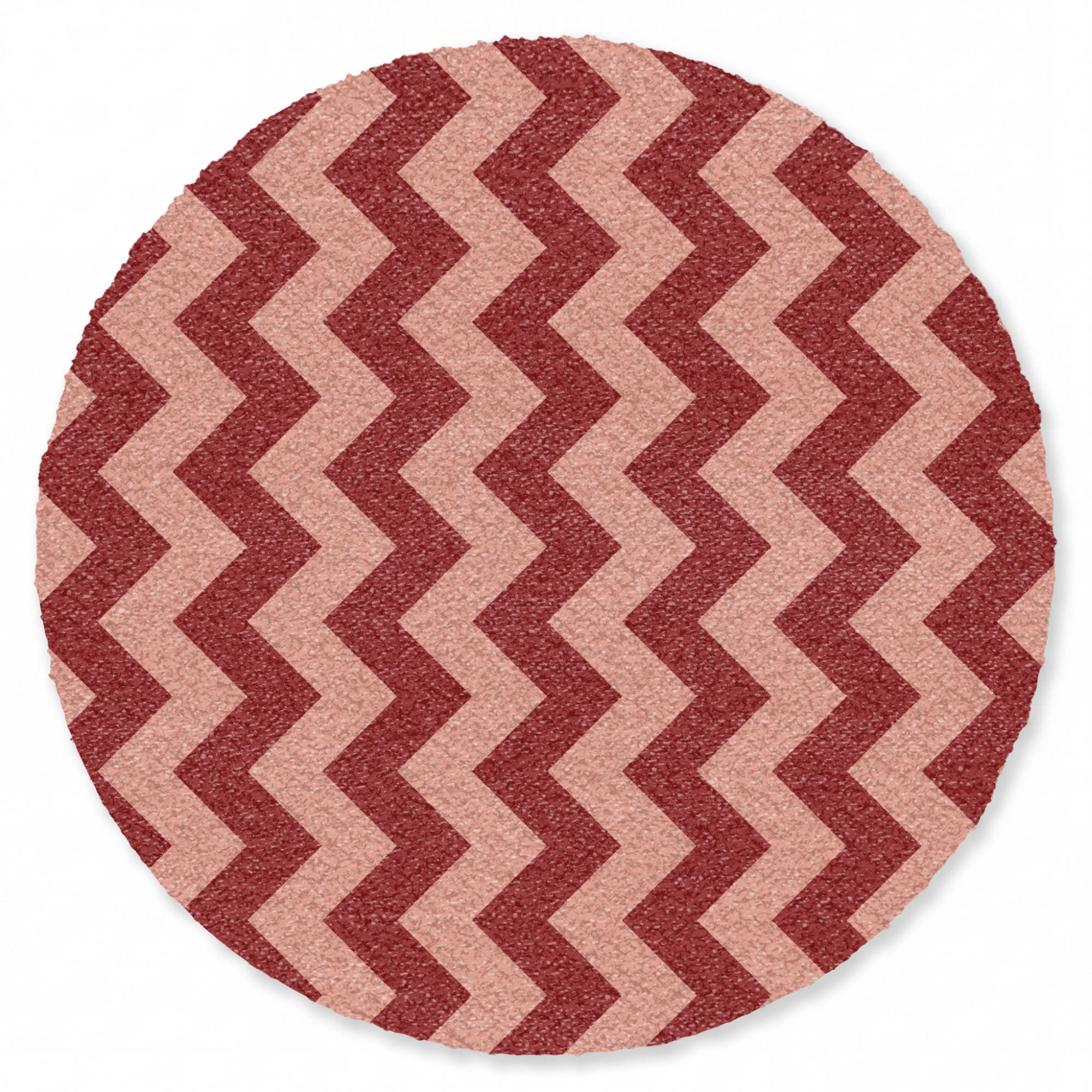 FUSSMATTE Zickzack - Streifen - Muster - Rot Schmutzfänger 90x90 cm - Bordeaux, Kunststoff/Textil (90/0.4cm) - MuchoWow