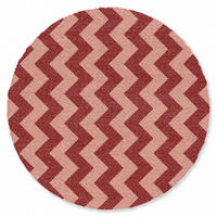 ROHOŽKA Klikatá - Pruhy - Vzor - Červená 90x90 cm - bordeaux, textil/umělá hmota (90/0.4cm) - MuchoWow