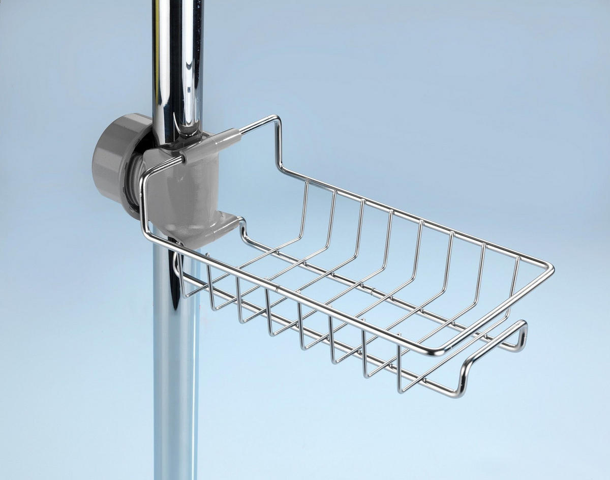 BADABLAGE unter Duscharmatur 23/10,5/7 cm - Silberfarben, Metall (10.5/7/23cm) - Maximex
