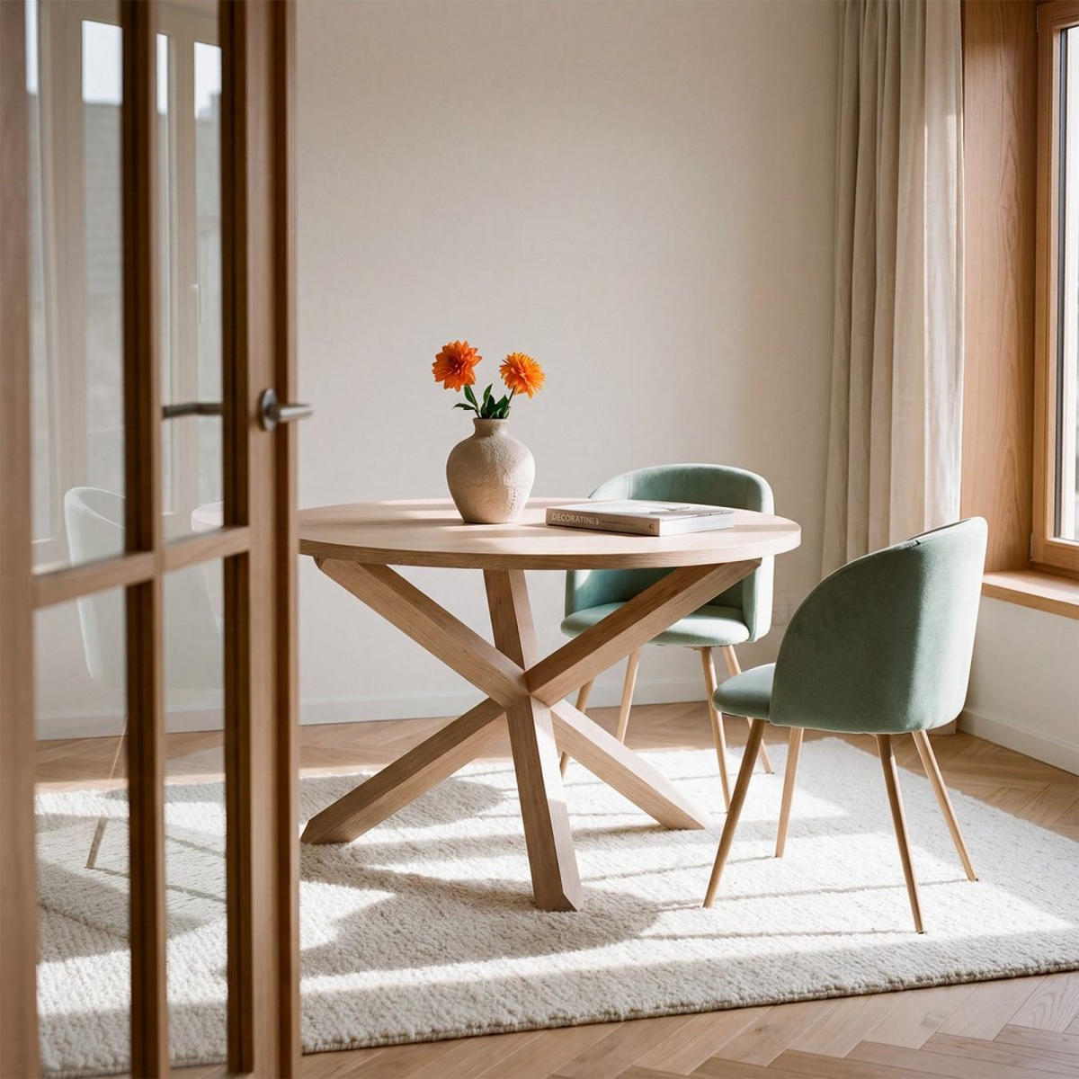 ESSTISCH Isak Natürlich 120 cm x 76,5 cm - Naturfarben, Holzwerkstoff (120/120/76cm) - Klast Home