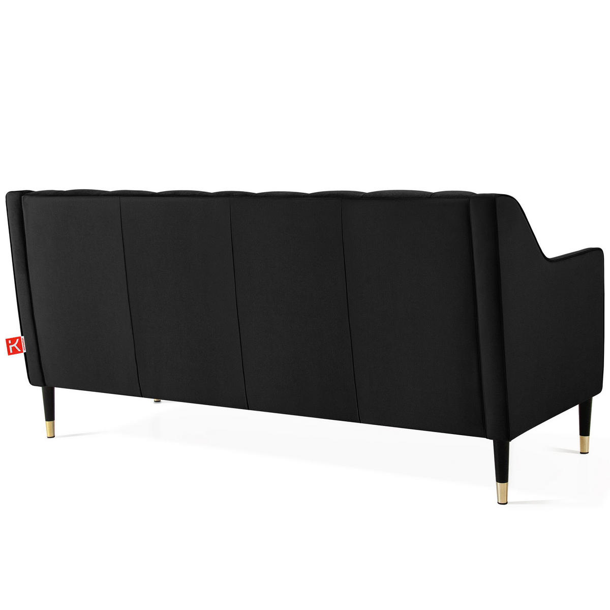 2-SITZER-SOFA NOMUS Sofa 2 Velours - Wengefarben/Dunkelblau, Holz/Holzwerkstoff (170/78/80cm) - KONSIMO®