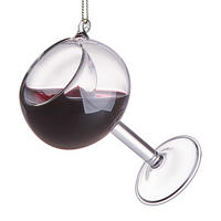 BAUMANHÄNGER Hang On Rotweinglas - Dunkelrot, Glas (6/9/6cm) - Butlers