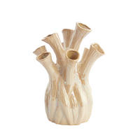 VAZE Lyset Braun 28.5/28.5/34.5 cm - Braun, Keramik (34.5cm) - Light & Living