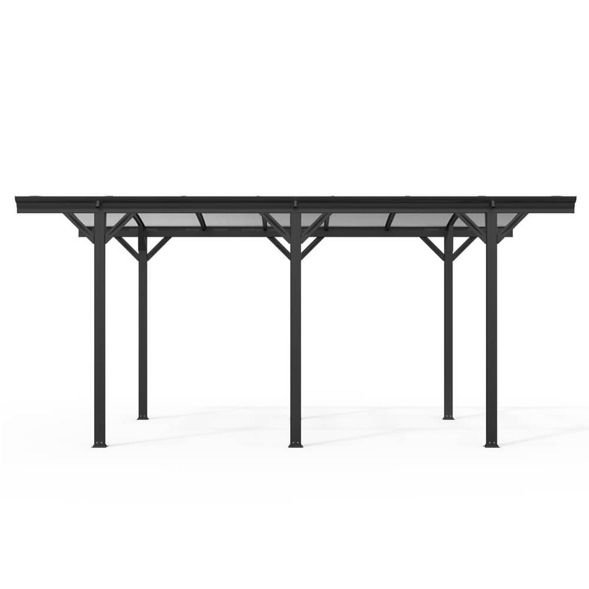 DESIGN Carport FALO - 505 x 300 cm Anthrazit - Anthrazit, Kunststoff/Metall (300/240/505cm) - Home Deluxe