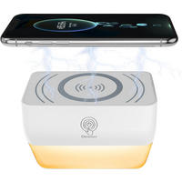 LED-NACHTLICHT - mit Farbwechsel, Touch-Dimmer und induktiver Ladeschale für Smartphones - Weiß, Kunststoff (11/12/9.4cm) - Northpoint