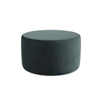 POUF Samt Stoff Blau - Blau/Petrol, Kunststoff/Textil (81/46/81cm) - Makamii