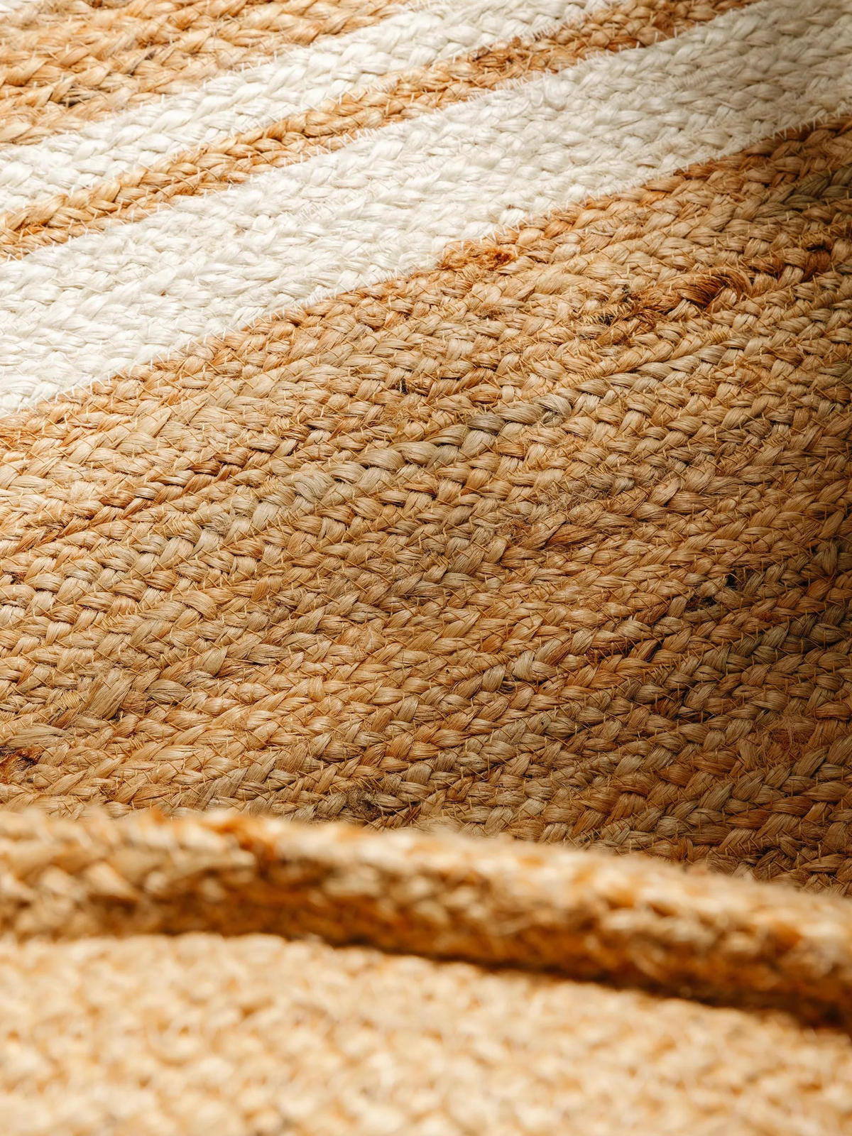 JUTETEPPICH Jutta Weiß 160x230 cm - Weiß, Textil (160/230cm) - benuta Pure