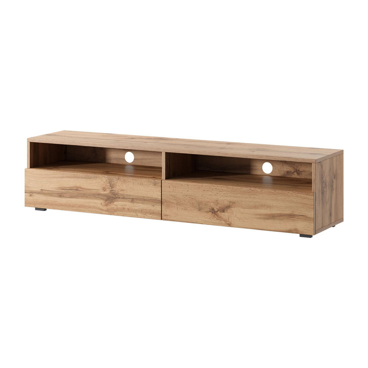 TV-LOWBOARD Rednaw mit LED Holzoptik Eiche 140 cm - Eichefarben/Eiche Wotan, Holzwerkstoff (140/30/31cm) - Selsey