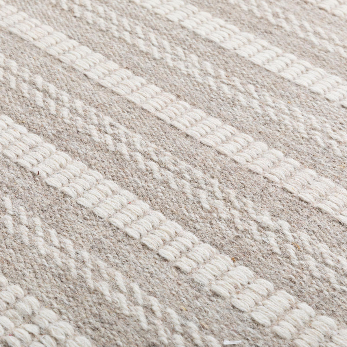 HANDWEBTEPPICH 90/160 cm Habo schmale Streifen - Grau, Naturmaterialien (90/160cm) - Steffensmeier