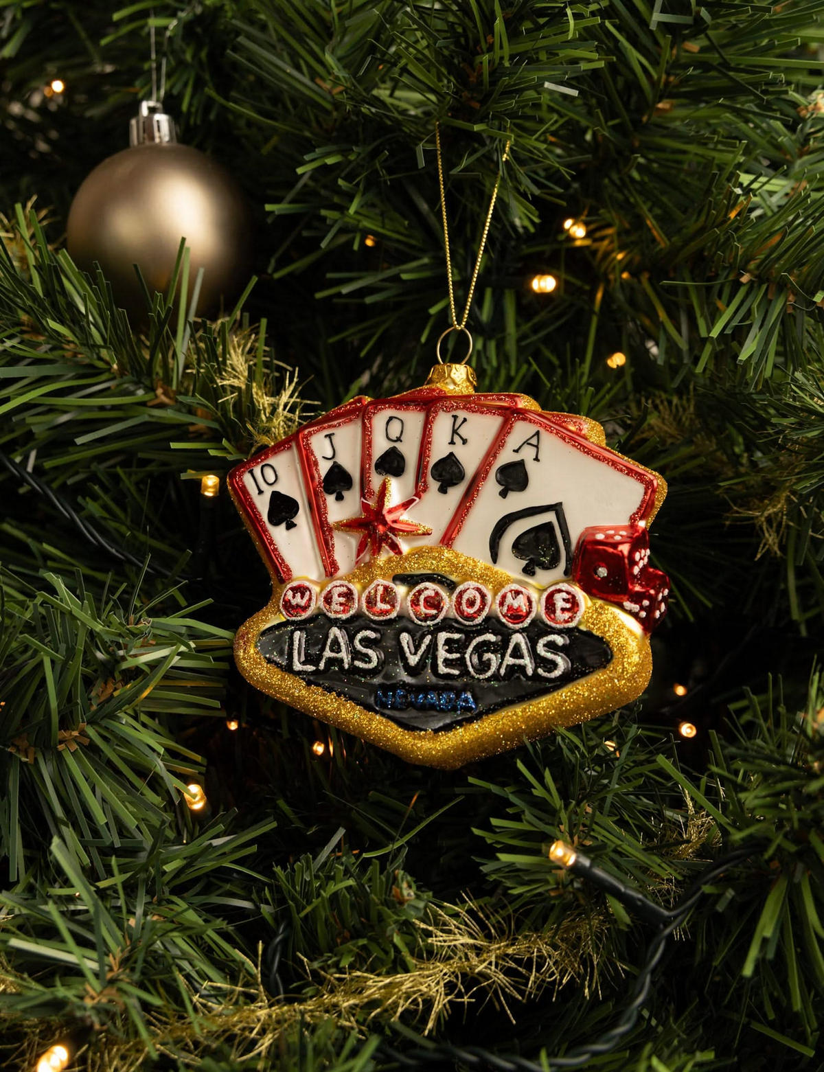 WEIHNACHTSKUGEL Las Vegas 12 cm - Multicolor, Glas (3/11/1cm)