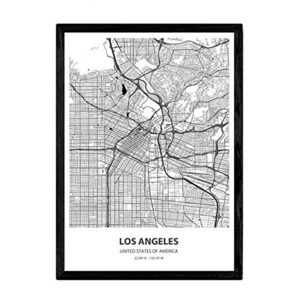 POSTER Los Angeles - Usa A4 Rahmenlos - Klar, Papier (29.7/5/21cm) - Nacnic