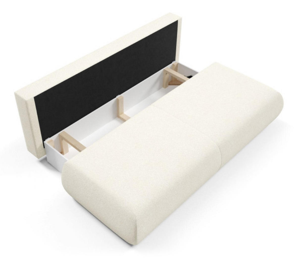SOFA Ecru PENTI Schlaffunktion PUENTE - Ecru, Textil (214/74/100cm) - Sepro Meble