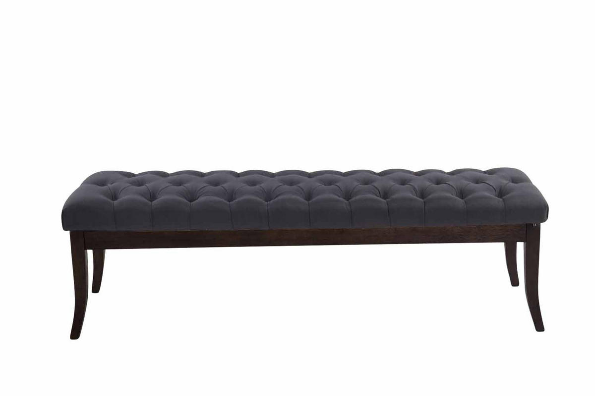 SITZBANK Cannes Stoff Schwarz Dunkelbraun - Schwarz, Textil (150/46/38cm) - DELUKE