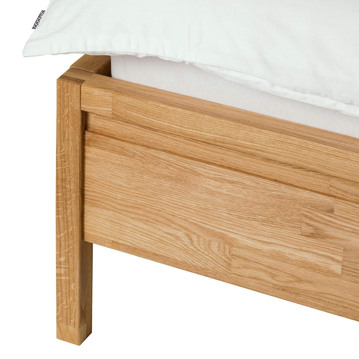 MASSIVHOLZBETT - Eiche massiv - Eichefarben, Holz (180/200cm) - home24