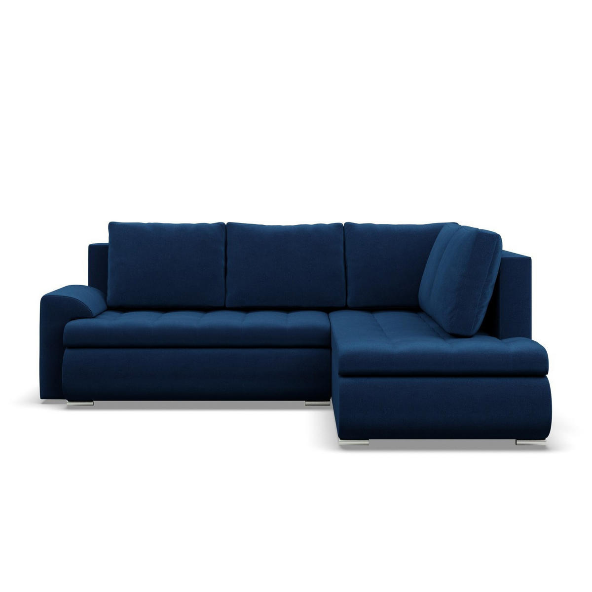 ECKSOFA RECHTS MIT SCHLAFFUNKTION FORESTA, Dunkelblau - Dunkelblau, Textil (230/200cm) - Mebligo