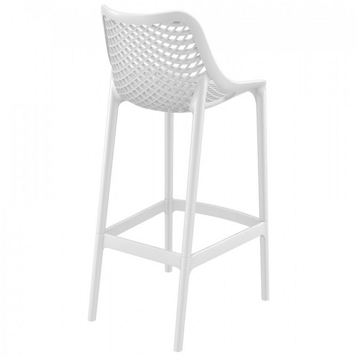 BARHOCKER Weiß 45x105x53cm - Weiß, Kunststoff (45/105/53cm) - AlterEgo
