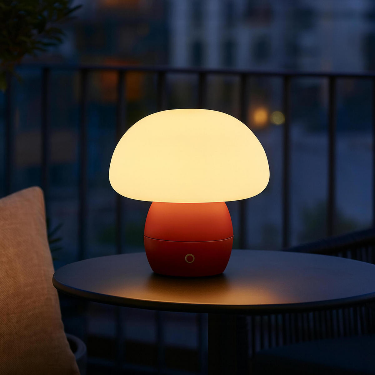 TISCHLEUCHTE Dupos Rot 22/22/22,2 cm - Rot, Kunststoff (22/22/22.2cm) - Brilliant