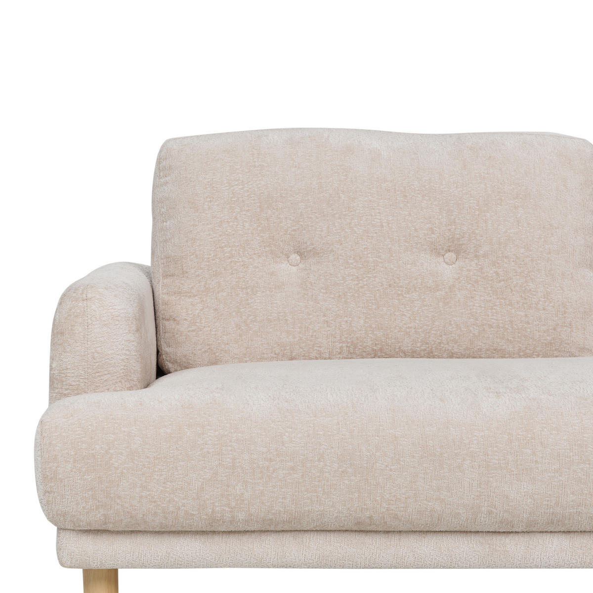 3-SITZER-SOFA Bouclé beige Tuve - Hellbraun/Beige, Textil (199/85/90cm) - Beliani