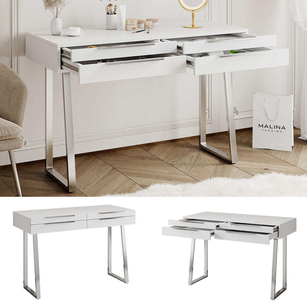 SCHMINKTISCH Alexia Weiß 120 cm ohne Spiegel - Weiß, Holzwerkstoff (120/79/50cm) - Vicco