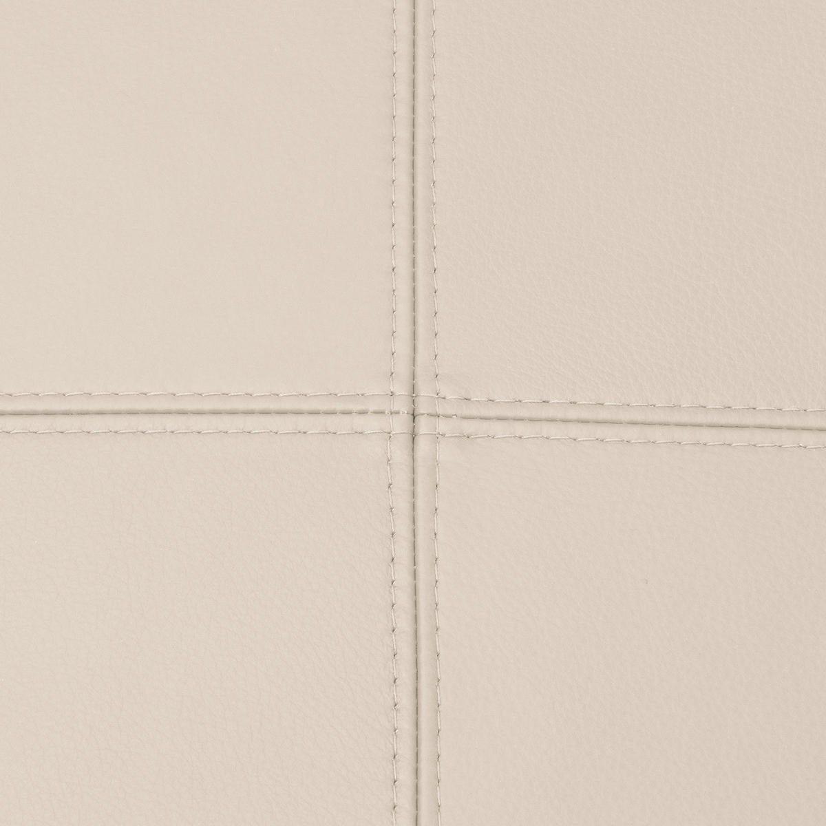 POLSTERHOCKER - Hellgrau/Schwarz, Leder/Kunststoff (81/38/100cm) - home24