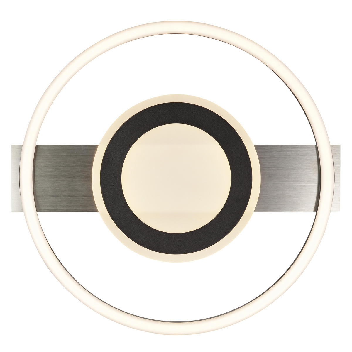 LED DECKENLEUCHTE Maureen Schwarz/Eisen 37/39/5 cm - Multicolor, Metall (37/39/5cm) - Brilliant