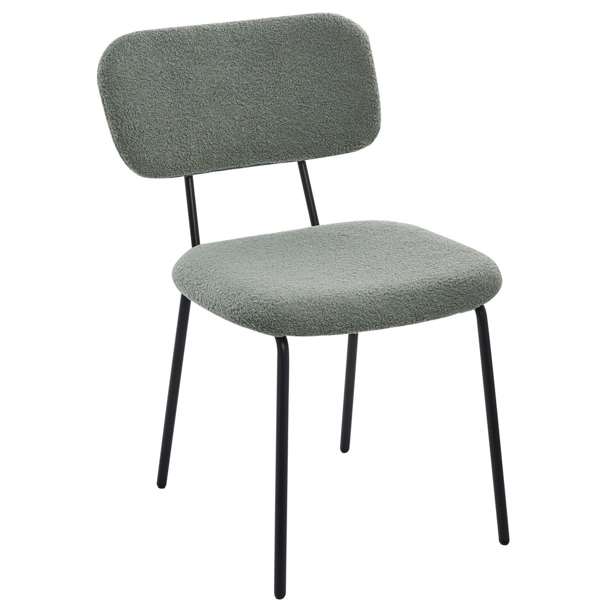 ŽIDLE sada 2 ks Bouclé Světle zelená Adair - světle zelená, textil (52/83/63cm) - Beliani