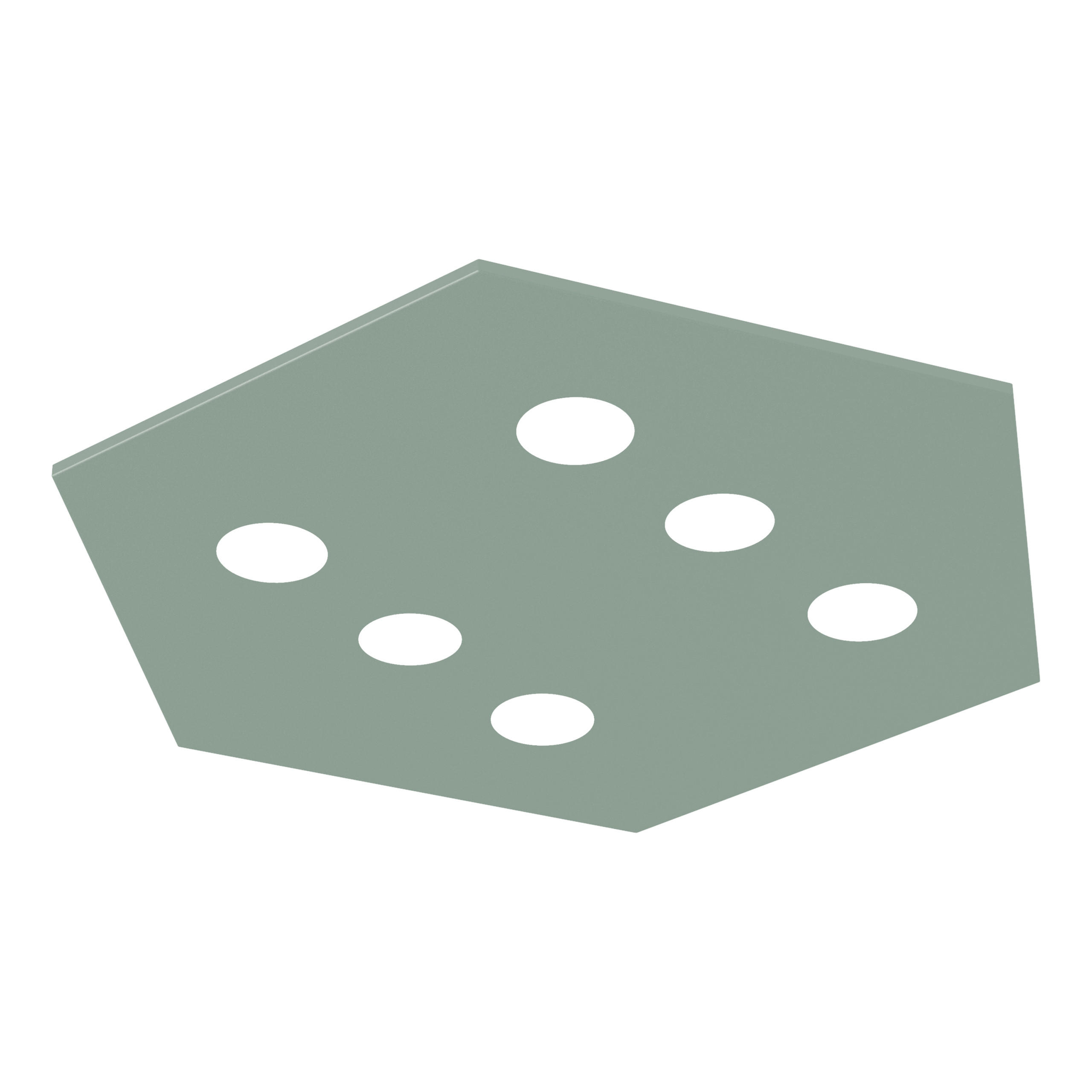 DECKENLEUCHTE - Grün, Metall (70/80/4cm) - Lumicom