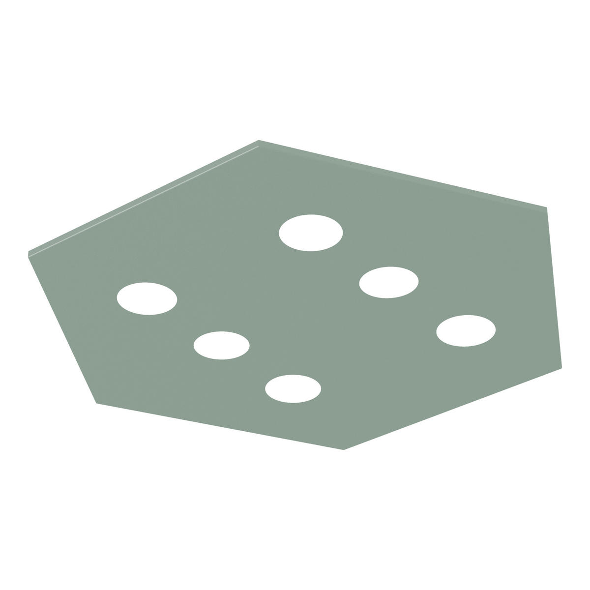 DECKENLEUCHTE - Grün, Metall (70/80/4cm) - Lumicom