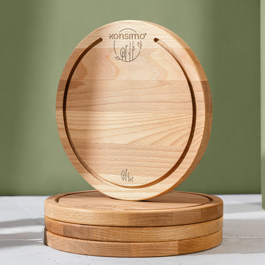 Thumbnail - Konsimo® Schneidebrett, Buche, Holz, 25x8 cm, FSC 100%, Hergestellt in Europa, Küchenzubehör, Schneidebretter