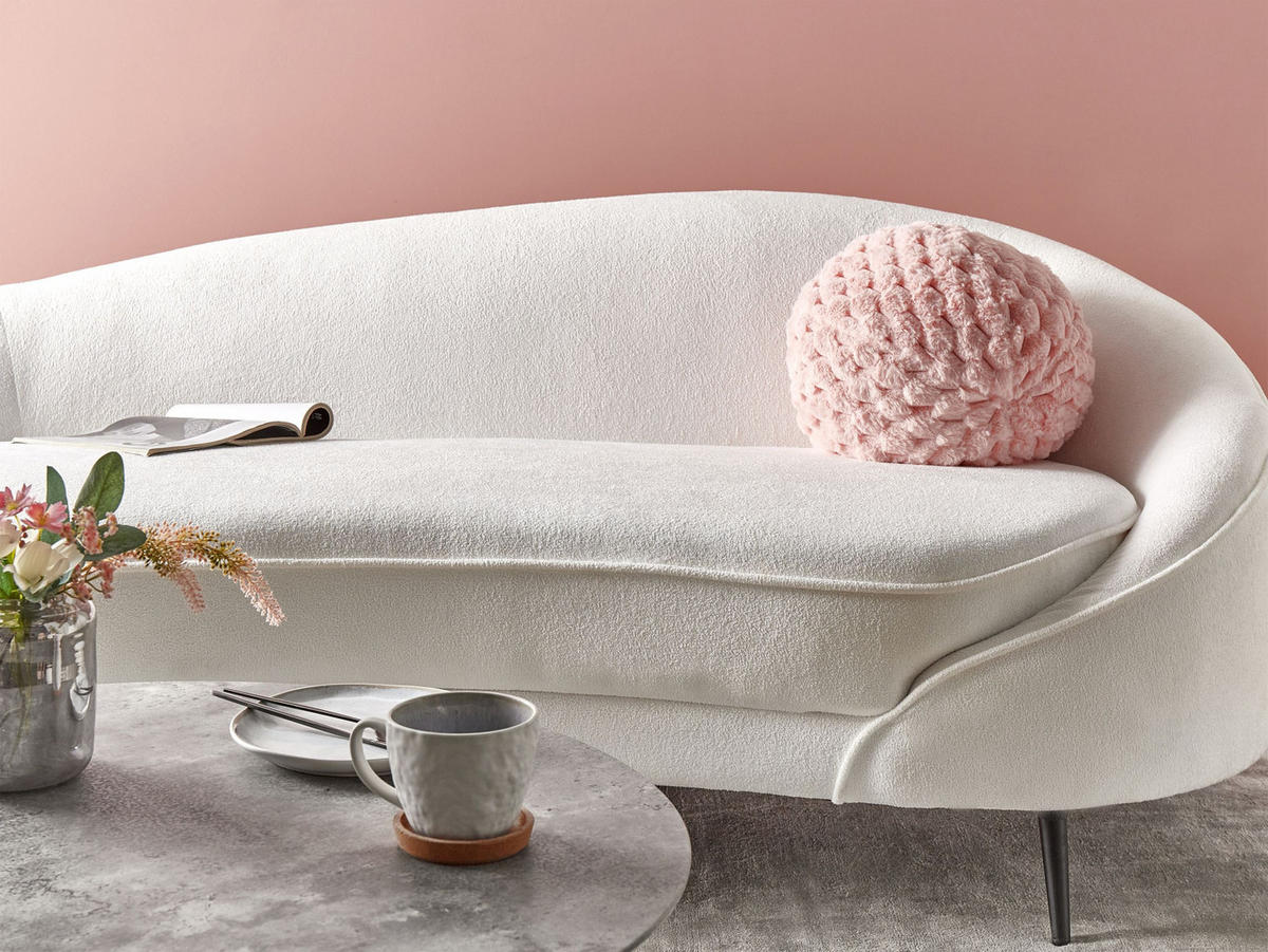 Dekokissen Rosa 30/30 cm Rosea - Pink, Kunststoff (30/30cm) - Beliani