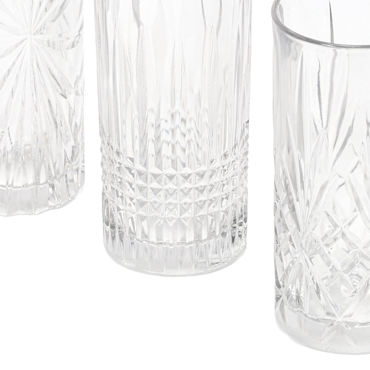 GLÄSERN 3er-Set Transparent 380 ml 7/7/14,5 cm - Transparent, Glas (0.38L) - Excellent Houseware