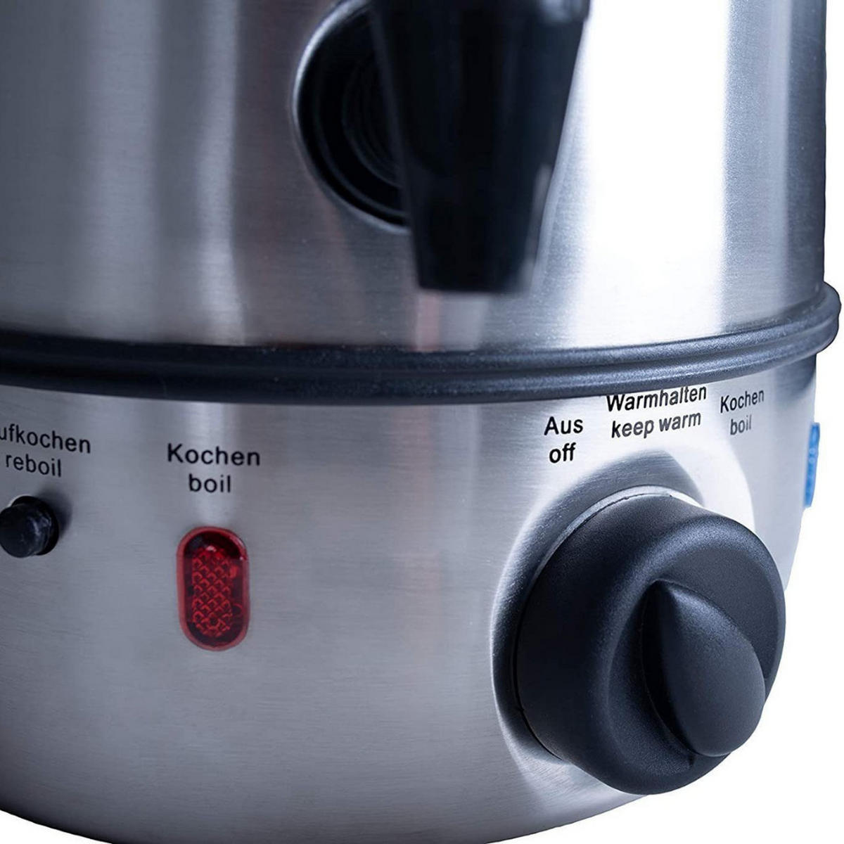 GLÜHWEINKOCHER 6,5L Edelstahl Mit Zapfhahn 2200W - Silberfarben, Metall (21/32/19cm) - Mia