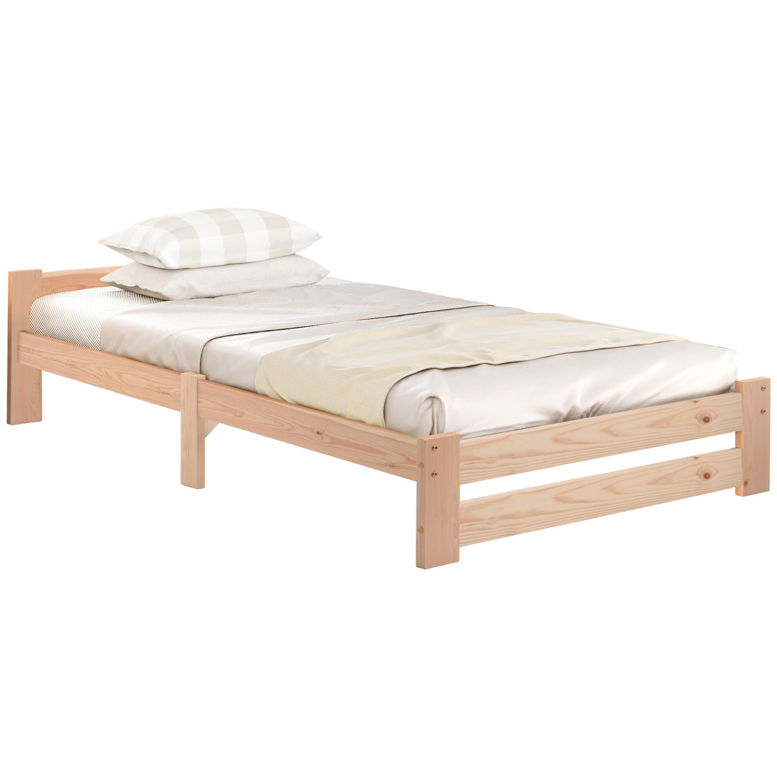 BETT 90x200 cm Holz natur - Naturfarben, Holz (90/200cm) - Fortuna Lai