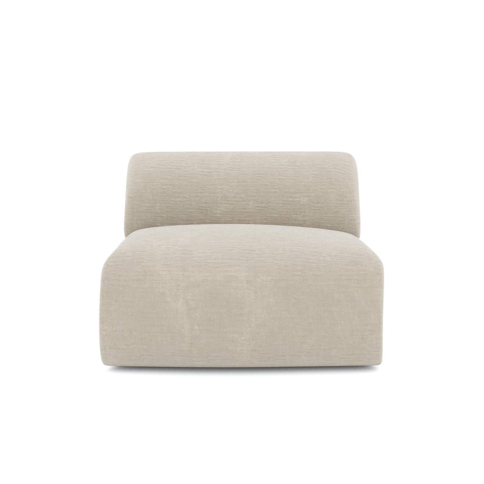 SESSEL Texturierter Samt Beige 75cm - Beige, Textil (75/67/97cm) - Sia Home