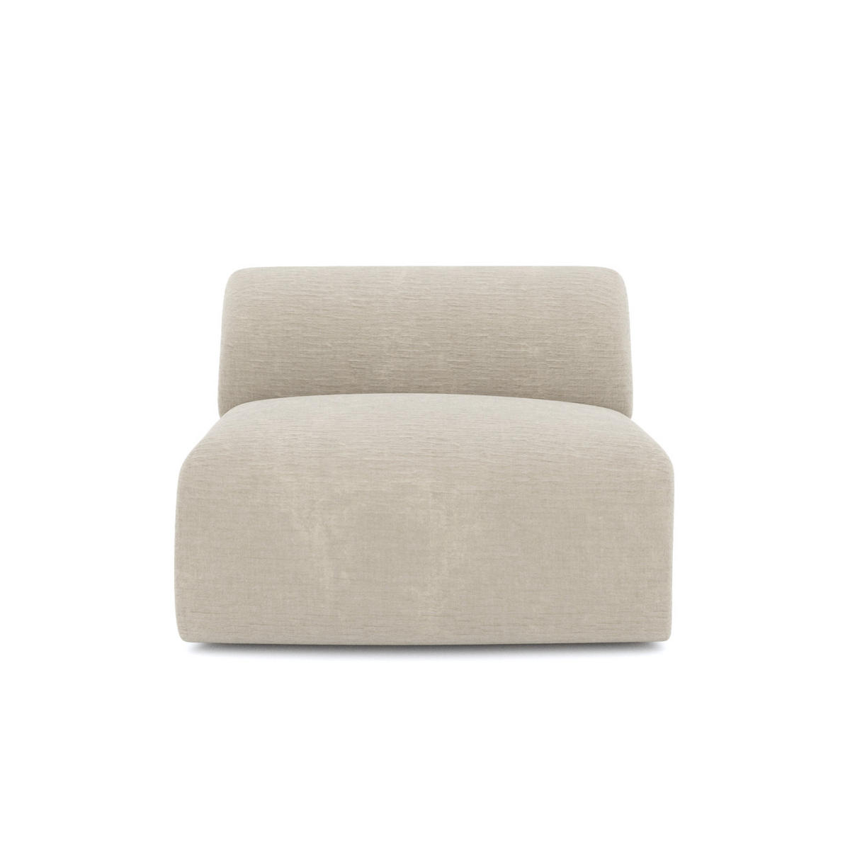 SESSEL Texturierter Samt Beige 75cm - Beige, Textil (75/67/97cm) - Sia Home