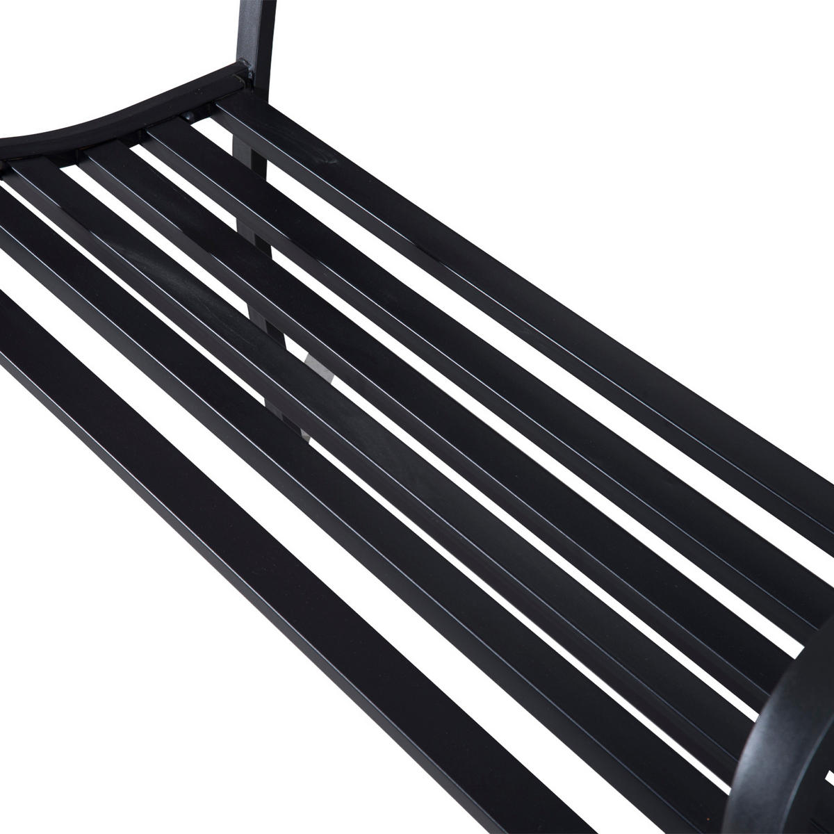 GARTENBANK DE-17801 2-Sitzer mit eleganten Rundungen Schwarz - Schwarz, Metall (127/87/60cm) - ComfortXL