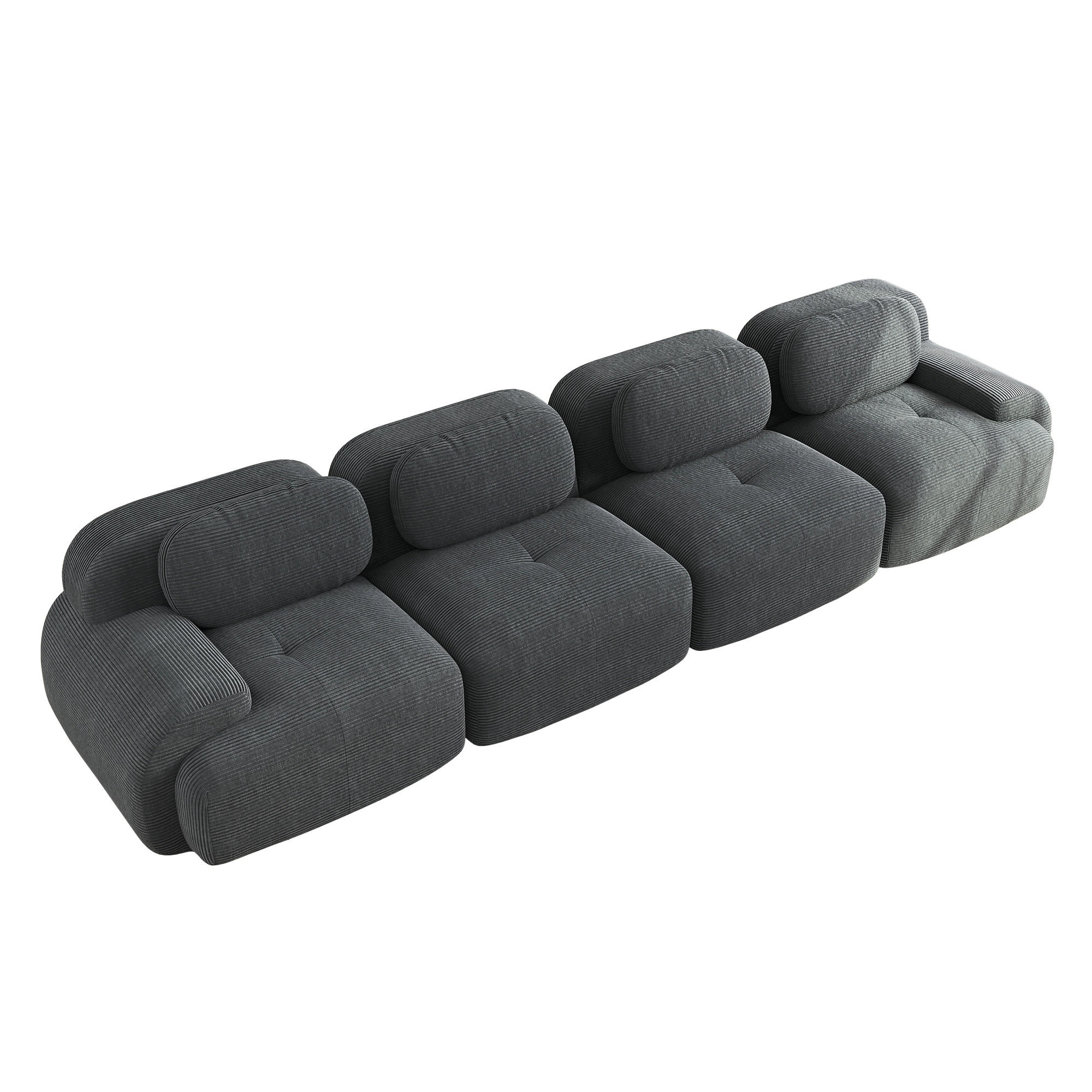 ComfortXL 4-Sitzer-Sofa Grau 103x75x388 cm