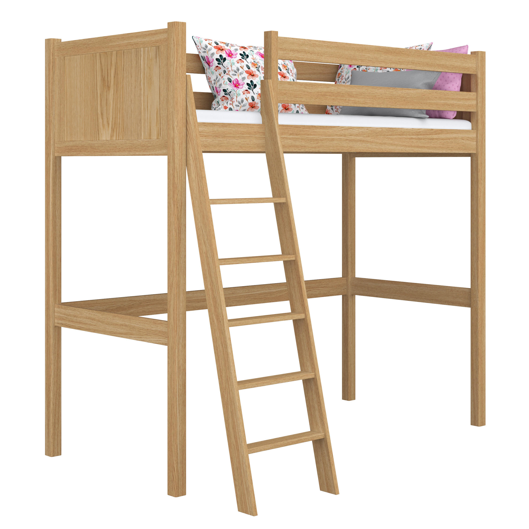 N-Wood Hochbett Eiche Artisan 120x200 cm