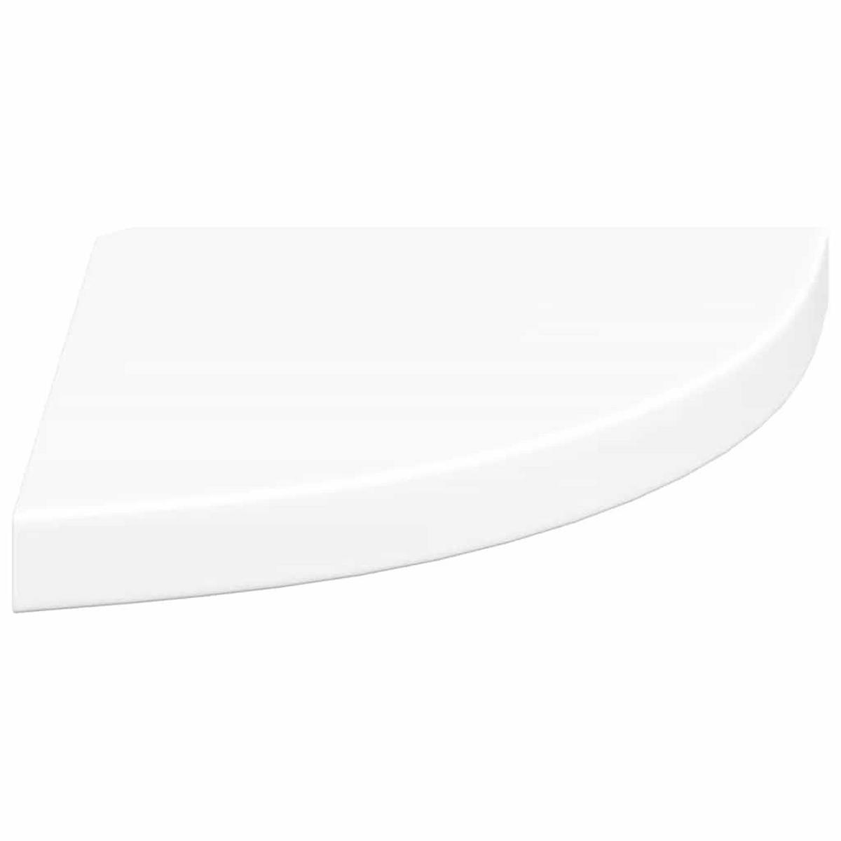 SCHWEBENDES Eckregal Weiss 35/35/3,8 Cm Mdf - Weiß, Holzwerkstoff (35/3.8/35cm) - vidaXL