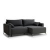 ECKSOFA MIT SCHLAFFUNKTION Leon Anthrazit Webstoff - Anthrazit/Schwarz, Holz/Holzwerkstoff (239/148cm) - Maison de Reve