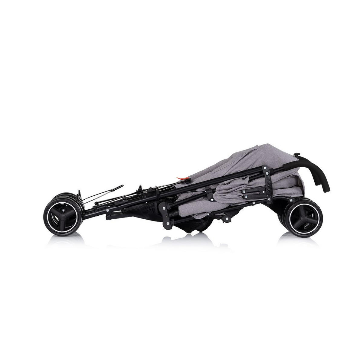 BUGGY Milano grau/schwarz Buggy bis 22 kg, Rückenlehne verstellbar, faltbar - Schwarz, Metall (60/49/105cm) - Chipolino