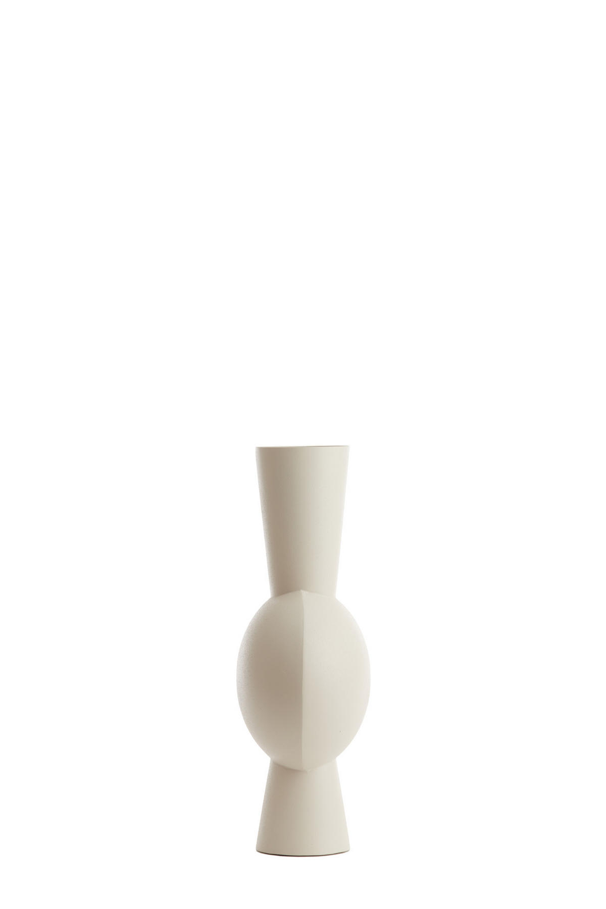 VASE Kavandu Weiß 26/19/54 cm - Weiß, Metall (54cm) - Light & Living