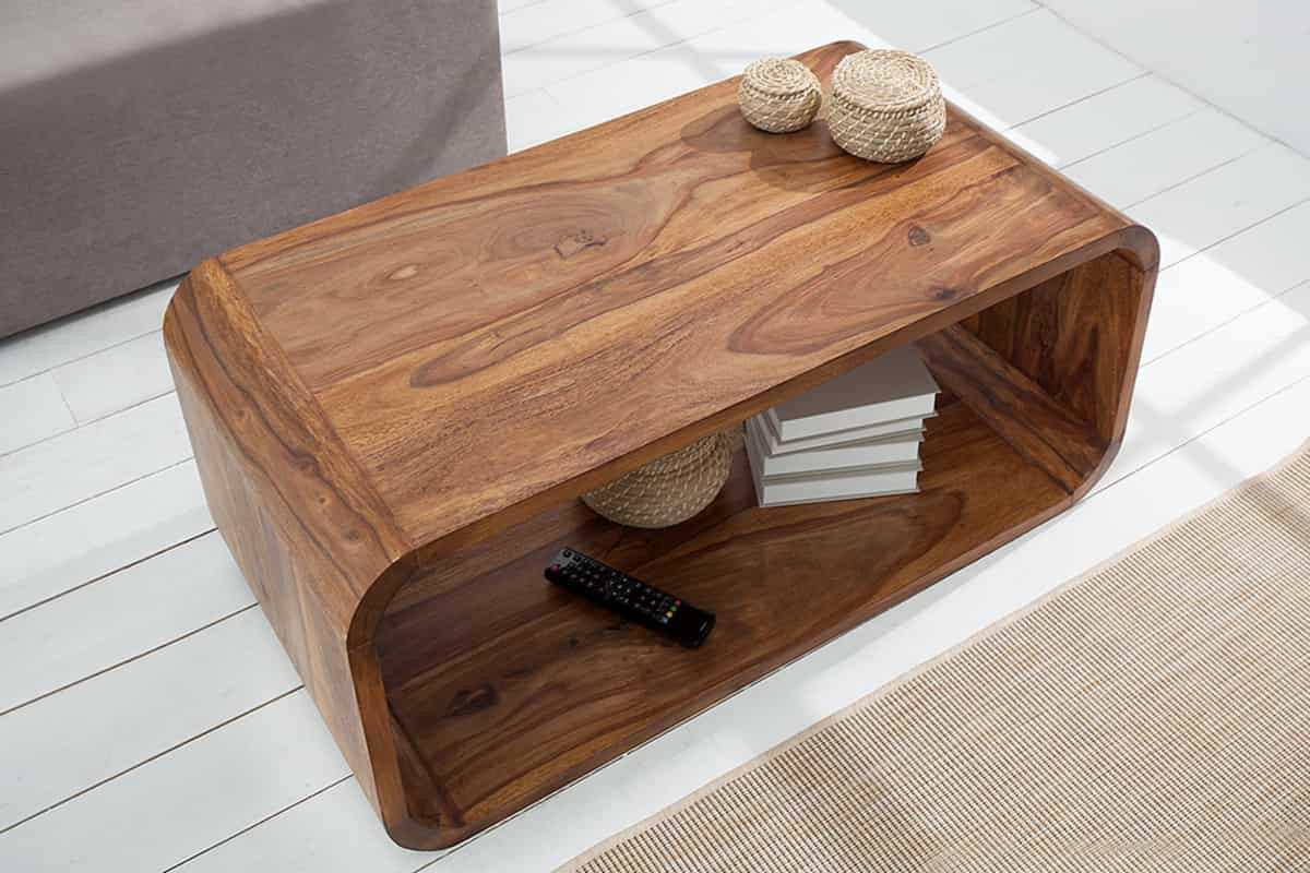 COUCHTISCH CUBUS Sheesham rechteckig Natur 100cm - Braun, Holz (50/100/40cm) - riess-ambiente