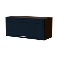 KLAPPHÄNGESCHRANK Salo W4B/80 Lava / Indigo Matt 80 / 32,5 / 36cm - mit Blum Aventos Klappenbeschlag - Dunkelgrau/Dunkelblau, Holz/Holzwerkstoff (80/36/32.5cm) - Feldmann-Wohnen