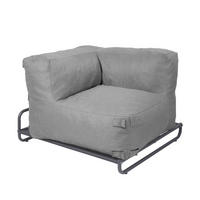 ECKSESSEL MIT STRUKTUR, Grau - Grau, Textil (97/77/97cm) - Oviala