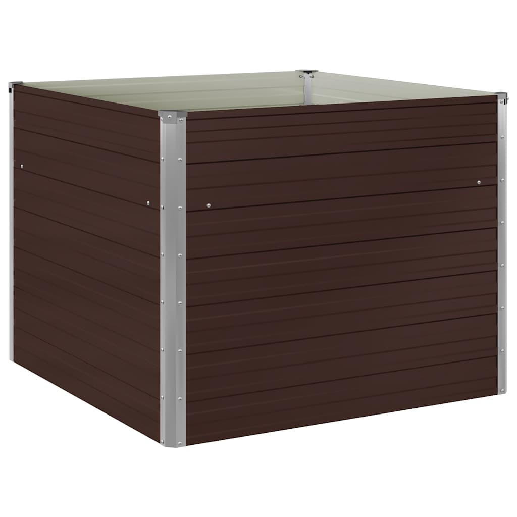 HOCHBEET Braun 100 x 100 x 77 cm - Braun, Metall (100/77/100cm) - furnicato