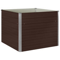 HOCHBEET Braun 100 x 100 x 77 cm - Braun, Metall (100/77/100cm) - furnicato